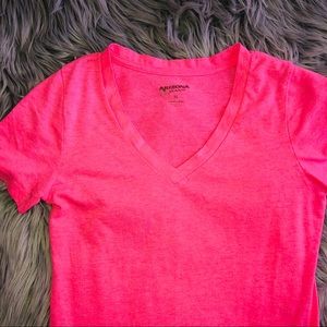 Neon Pink Arizona Jeans V-Neck Shirt💓